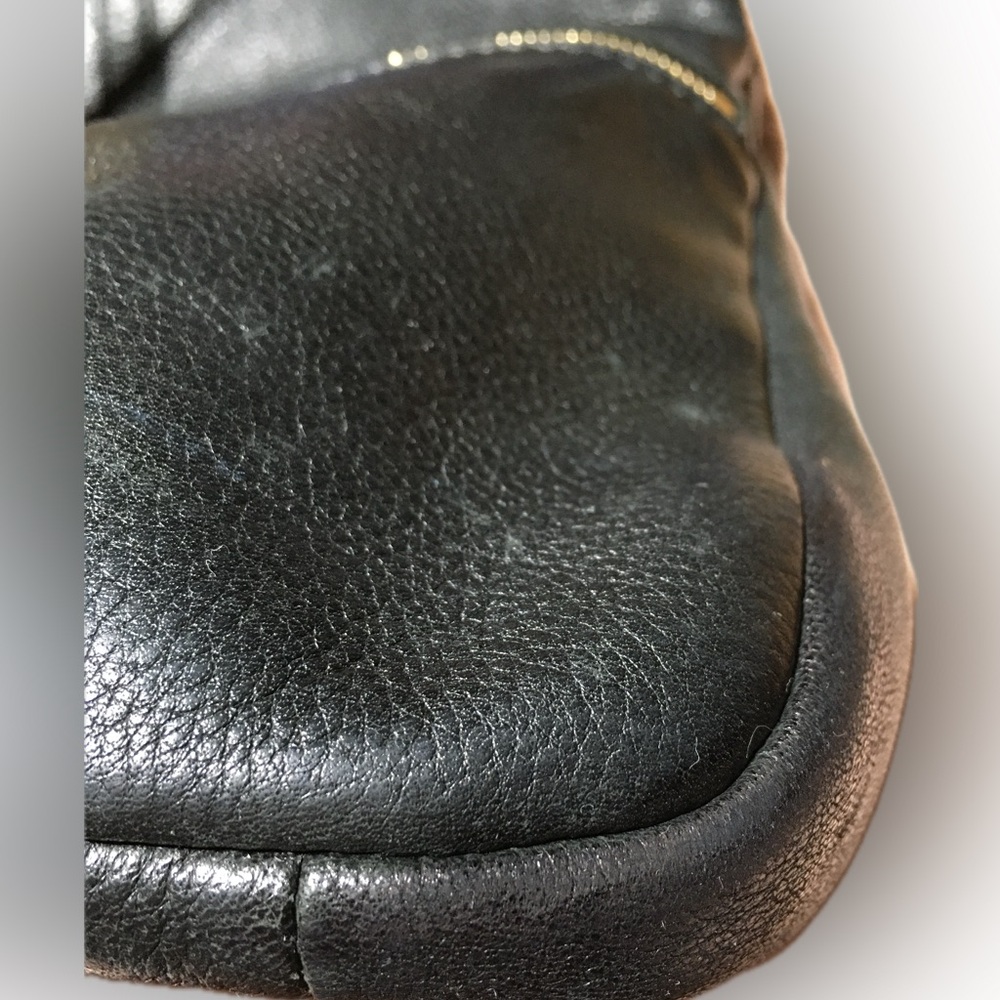 FOSSIL Fold Over Erin Leather Tote Shoulder Handbag 2 Way Carry - Picture 7 of 14